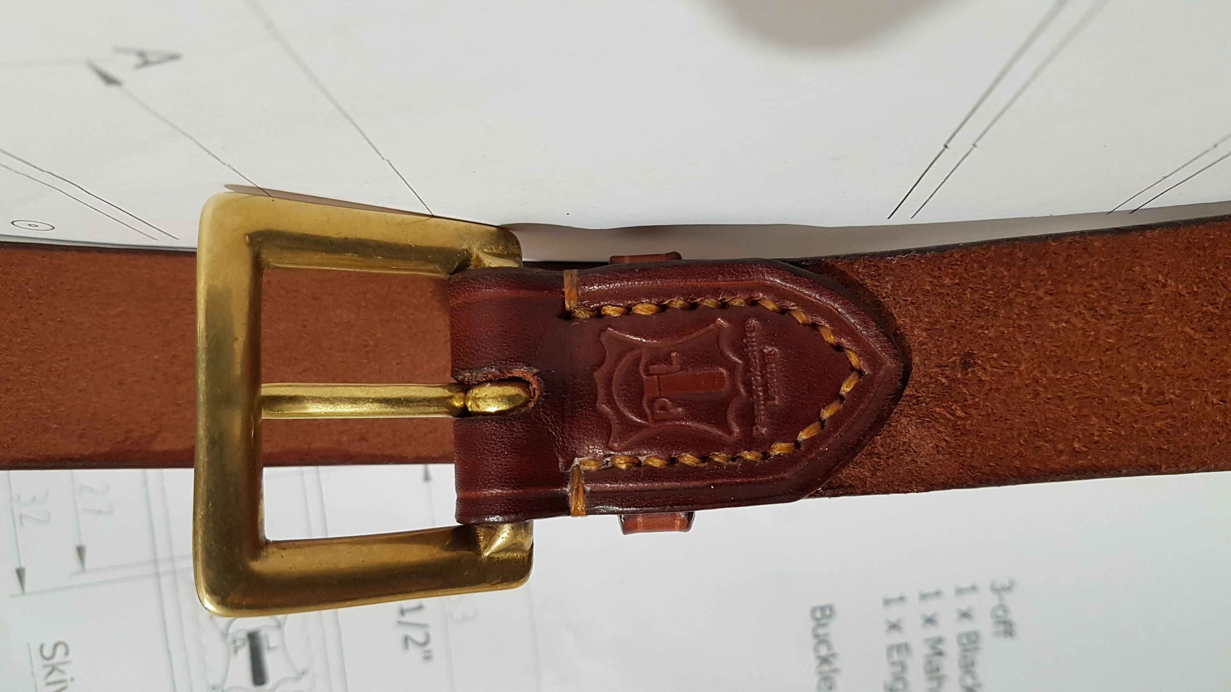 1.25 inch Belt in Mahogany (rear)